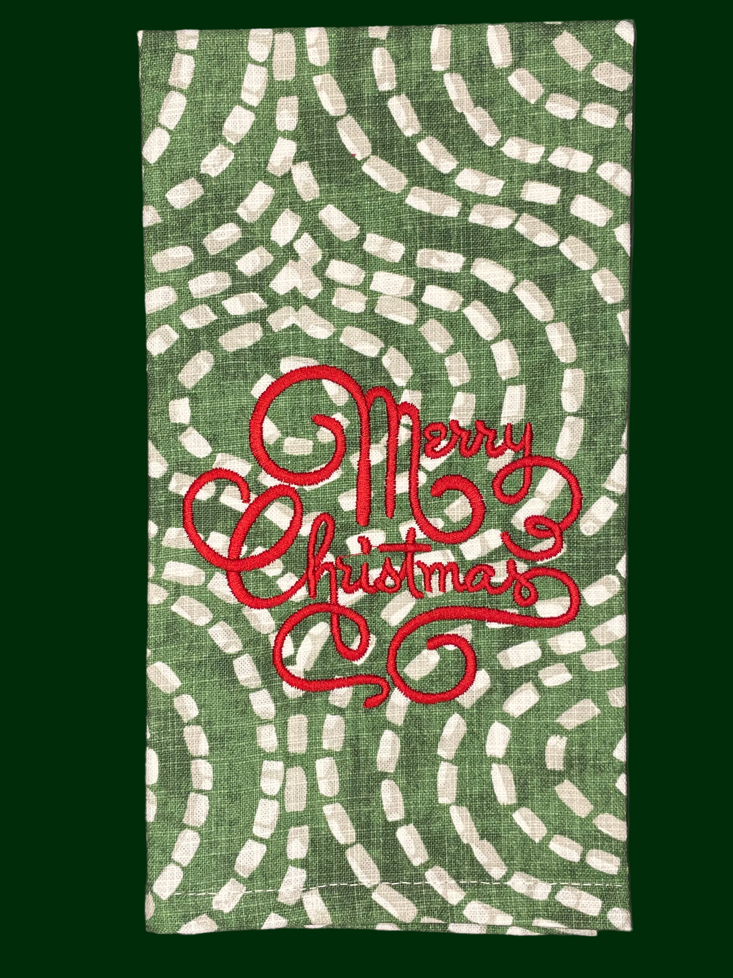 Merry Christmas (red on green)