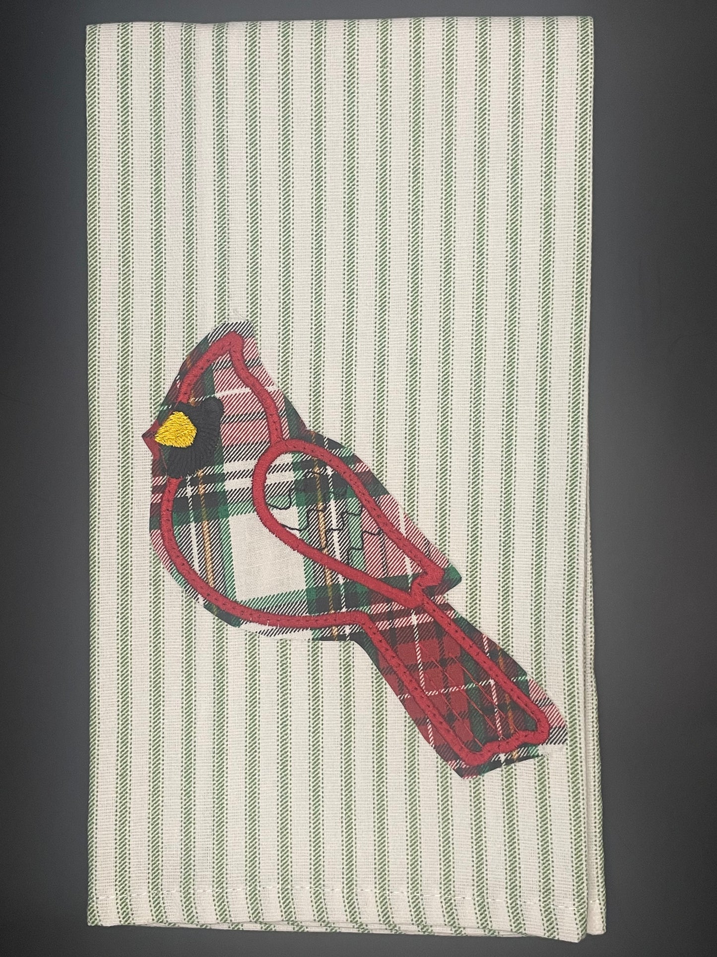 Christmas Cardinal (green stripe)