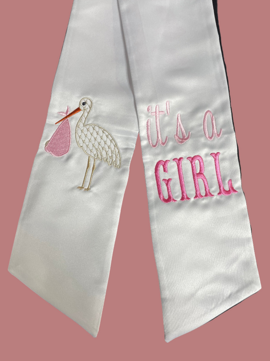 It's a Girl sash