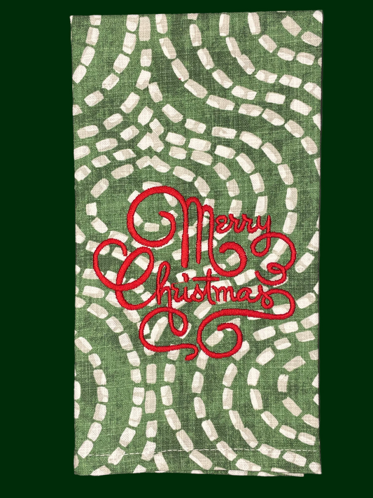 Merry Christmas (red on green)