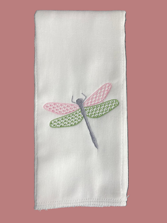 Dragonfly burp cloth